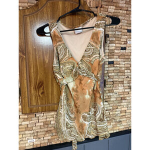 Vintage Tailor B Moss Y2k Top Women Floral Paisley Blouse Boho Western Size M